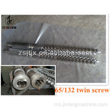 51/105 Conical Twin Screw Barrel/Plastik Extruder Alat Ganti Mesin